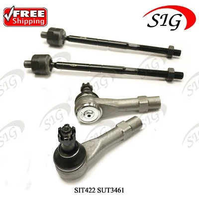 For 2002 - 2003 Ford Explorer 4.6L Front Inner & Outer Steering Tie Rods 4PC Kit Foto 1 de 4