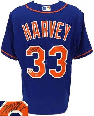 Matt Harvey Signed New York Mets Authentic Majestic Jersey (JSA COA & MLB)  - Image 1 of 4