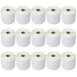 Etiqueta térmica directa 15 ROLLOS 4" X 6" de 500 piezas para Zebra LP 2844 ZP450 Eltron 4X6 - Imagen 1 de 24