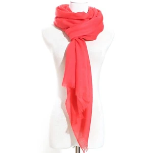 100% Worsted Wool Scarf Solid Color Scarf Lightweight Shawl Thin and Soft 74” - Picture 1 of 29