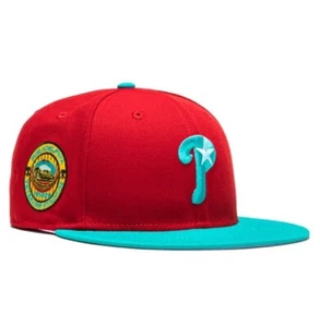 NEW ERA 59FIFTY HAT CAPTAIN PLANET 2.0 PHILLIES VETERANS STADIUM PATCH Sz 7 3/8 - Picture 1 of 5