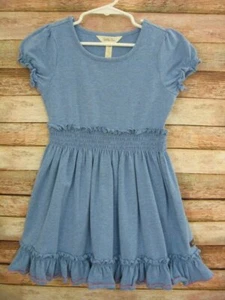 Matilda Jane Lap Dress Heather Blue Pink Trim Perfectly Paired Sz 6 Party Fun - Picture 1 of 14