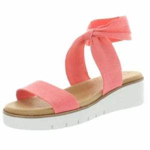 NEW Women Corso Como  Blayke Open Toe Comfort Wedge Sandal Neon Pink SZ-9 - Picture 1 of 5