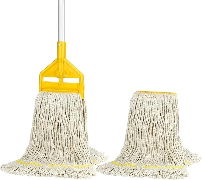 MICMI Commercial Mop Industrial Cotton Mop with Extra Replacement Mop Head