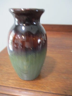 Jarrón de cerámica vintage esmalte por goteo de 5,25"" impresionante diferentes colores brillante Foto 1 de 4