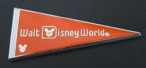 Disney Pins Orange Pennant Flag Walt Disney World Hidden Mickey COMPLETER Pin - Picture 1 of 1