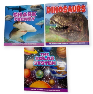 Children's Book Lot Teacher Science Shark Dinosaurs The Solar System 3 Books PB - Picture 1 of 8