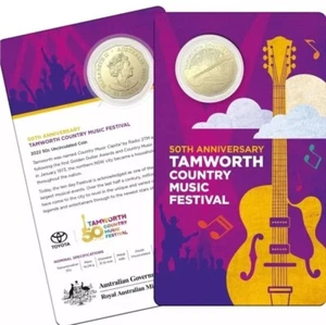 2022 50th ANNIVERSARY TAMWORTH COUNTRY MUSIC FESTIVAL 50c UNCIRCULATED COIN RAM - Picture 1 of 3