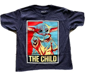 Star Wars Boys T-shirt The Child Yoda. Blue. Size S/C/P 6/7, NEW - Picture 1 of 3