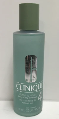 Clinique Loción Clarificante #4 Exfoliante Dos Veces al Día para Piel Grasa ~13,5 oz/400 ml Foto 1 de 3