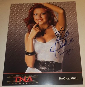 Foto promozionale firmata autografata TNA Wrestling SoCal Val impatto WWE WWF ROH - Foto 1 di 3