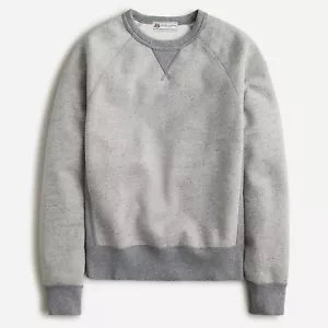 J. CREW Wallace & Barnes Men's Heritage Raglan Sweatshirt Heather Flint Gray NWT - Picture 1 of 1
