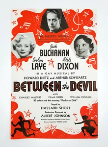 Folleto publicitario vintage entre el diablo Teatro Imperial Nueva York C 1937 - Imagen 1 de 4