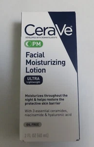 CeraVe PM Facial Moisturizing Lotion Ultra Lightweight Oil Free - Free Ship - Picture 1 of 6