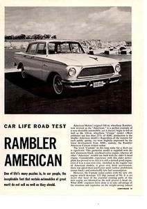 1961 RAMBLER AMERICAN 195/125-HP ~ ORIGINAL 5-PAGE ROAD TEST / ARTICLE / AD - Foto 1 di 1