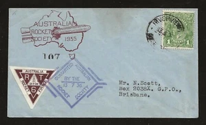 1936 AUSTRALIEN Raketenpostbrief RT6 - Alan Young - EZ 6C1 - Bild 1 von 2