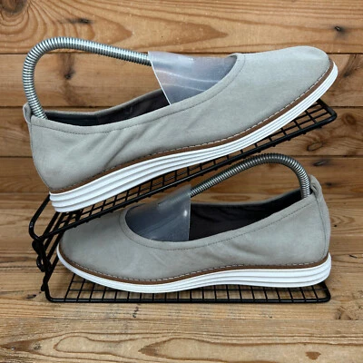 Cole Haan Flats Womens Size UK 6 Original Grand Grey Suede Slip On Ballet Pumps - Image 1 of 4