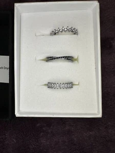 Bomb Party Luxe Bands Sz 5 ‘99% Angel’ Black Onyx Diamond Cz on Hematite RBP8107 - Picture 1 of 4