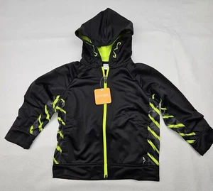Gymboree 2017 Little Boys Size XS 4 Activewear Hooded Jacket Black NWT - Picture 1 of 8