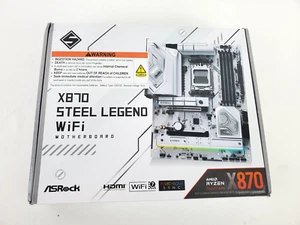 ASRock X870 Steel Legend WiFi 7 AMD Ryzen Socket AM5 ATX Motherboard(READ) - Picture 1 of 7