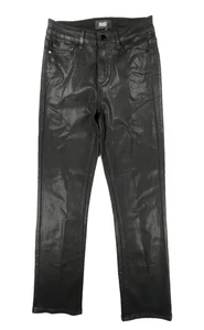 Paige Black Coated "Cindy" Jeans | sz 26 | Straight Leg | $239 MSRP | - Picture 1 of 6