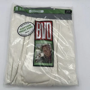 BVD Classic Thermal Long Pants Bottoms Size L 36-38 Natural New Sealed NOS - Picture 1 of 5