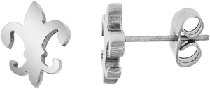 Kleine Edelstahl Fleur de Lis Ohrstecker 1-10er Pack 3/8 Zoll - Bild 1 von 4