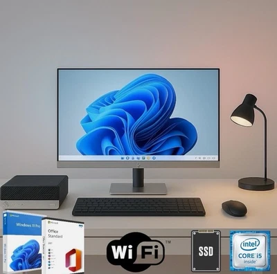 PC-Set | HP ProDesk + 24" HP Monitor | i5-6500 | 16GB RAM 256GB SSD | WIFI WIN11 - Bild 1 von 4