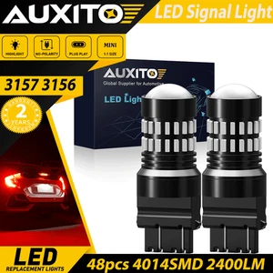 3157 Red LED Brake Stop Tail Parking Light Bulbs Canbus For Ram 1500 2500 3500 - Picture 1 of 17