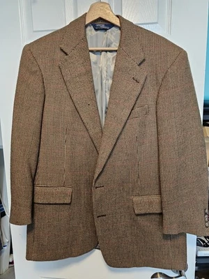 Blazer de tweed vintage Polo de Ralph Lauren pata de gallo para hombre 42R Foto 1 de 4