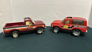 Nylint Pressed Steel Bass Pro Shops Red Ford Bronco And Sun Tracker Truck - Picture 1 of 17