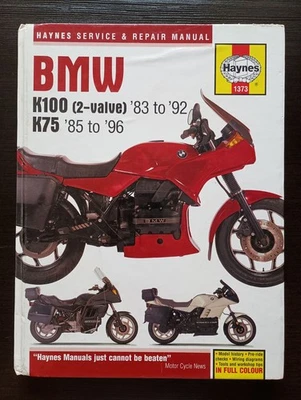 BMW K100 1983-1992 2 válvulas 1985-1996 K75 manual de reparación de servicio tapa dura Foto 1 de 4