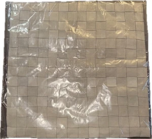 NWT Pottery Barn Suede Basketweave Throw Pillow Cover 18 X 18 Grey Gray Square - Picture 1 of 5