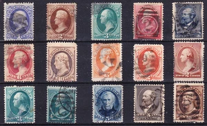 US collection: 15 old 19th century large Banknote stamps U/F-VF - Picture 1 of 1