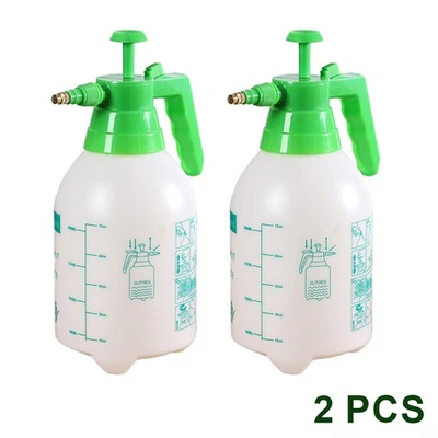2pcs 2L Garden Hand Pump Sprayer Portable Pressure Spray Water Weed Chemical
