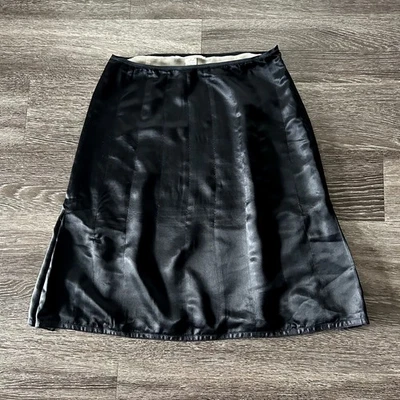Falda midi vintage Marc Jacobs negra mezcla seda corte sesgado talla 8 hecha en EE. UU. USADA EN EXCELENTE ESTADO Foto 1 de 4