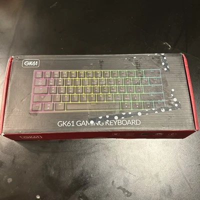 HK Gaming GK61 RGB Mechanical Keyboard RED Optical Gateron Switches - WHITE - Image 1 of 4