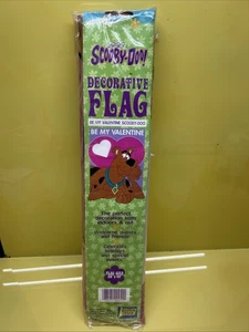 Scooby-doo Be My Valentine Day Flag 29x40 Double Sided Hearts Dog New Old Stock - Picture 1 of 3