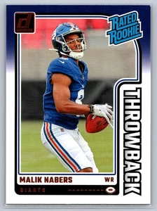 2024 Donruss #48 Malik Nabers Rated Rookies Throwback - Picture 1 of 2