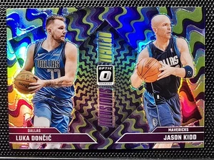 2024-25 Panini Optic LUKA DONCIC/JASON KIDD Purple Optical Illusions #1 Dallas  - Picture 1 of 2