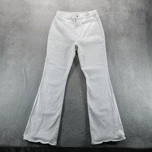 Pantalones de mezclilla Madewell para mujer 28 blancos perfectos vintage acampanados tiro alto elásticos - Imagen 1 de 10