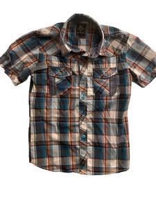 Boys -LR Scoop New York Button-Down Short Sleeve Shirt- Size 7 Pre-owned - Picture 1 of 4