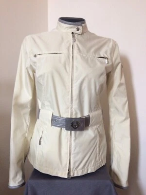 Chaqueta BELSTAFF Unisex Etiqueta Dorada Marfil con Cinturón de Cuero 44 Foto 1 de 4