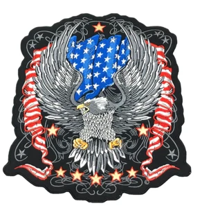 Patch Sew On Clothing Backpacks Jackets THE 2nd AMENDMENT Eagle Motorcycle #3 - Picture 1 of 4
