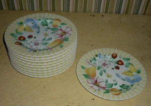 10 PFALTZGRAFF ' Atmosphere ' plates ' Grandma's Kitchen ' pattern 8.25 " Floral - Picture 1 of 4
