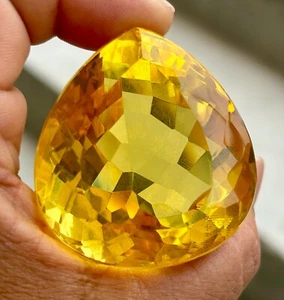Natural Yellow Aquamarine 500 Cts Pear Cut Certified Loose Gemstone Huge Stone - Picture 1 of 10
