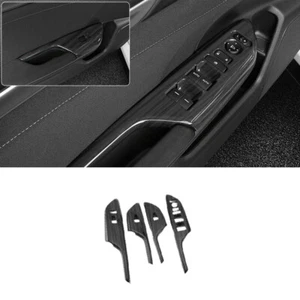 Panel de bloqueo de interruptor de ventana de vidrio 4* para Honda Civic 10th 2016-2021 madera negra - Imagen 1 de 6