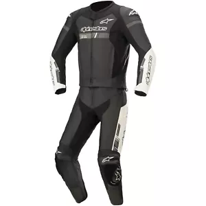 Alpinestars GP Force Chaser 2PC Gr. 56 2teilig Motorrad Lederkombi schwarz-weiß - Bild 1 von 4