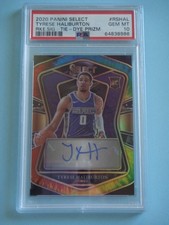 2020-21 Panini Select Tyrese Haliburton RC Auto Tie-Dye Prizm 03/25 PSA 10 POP 5