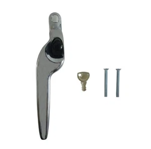 Trojan Sparta 2 Window Handle Inline Chrome Polished Locking 40mm Spindle Espag - Picture 1 of 4